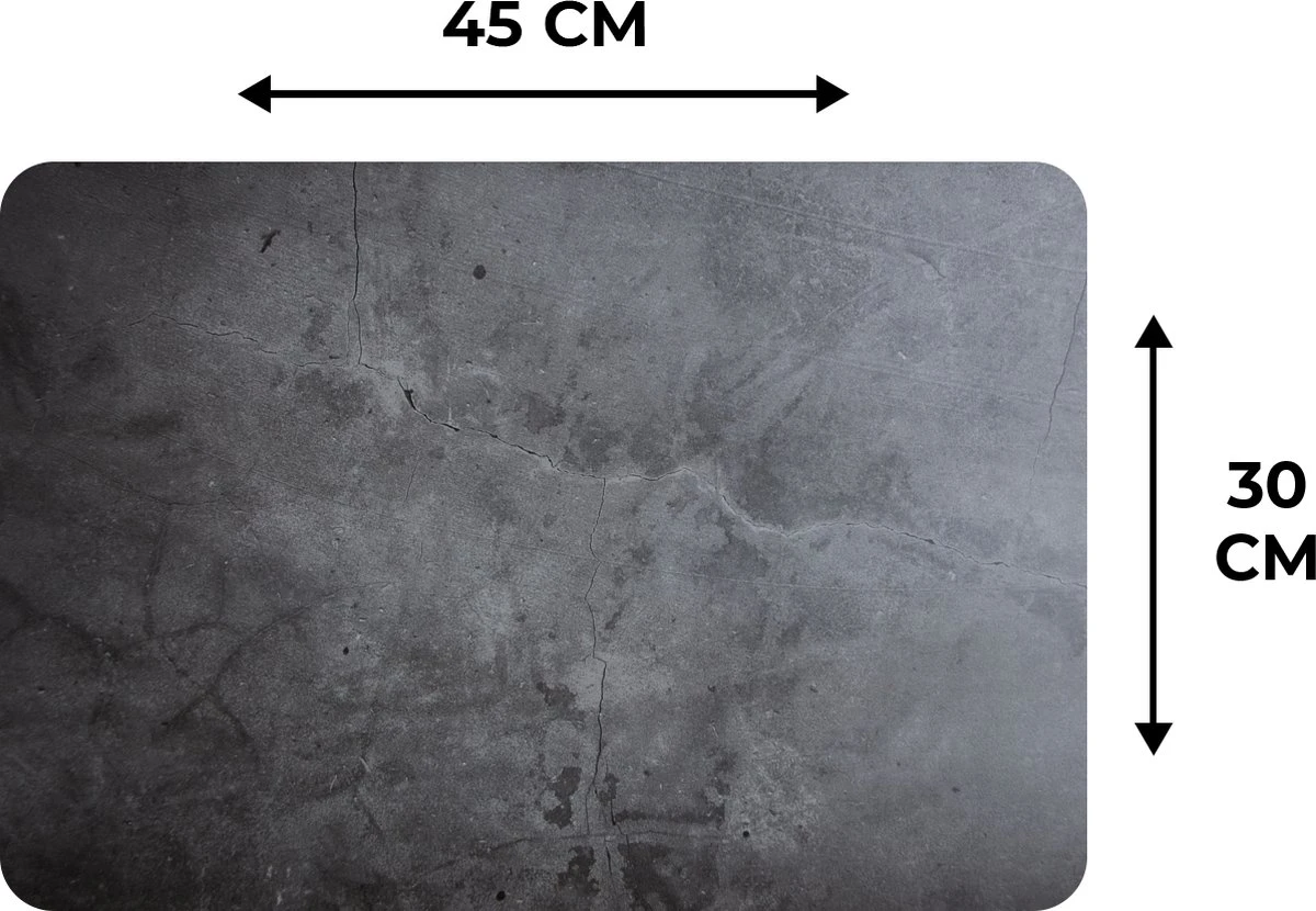 Placemats - Beton Print - Grijs - Industrieel - Onderleggers Placemat - Placemat - Onderlegger - 6 Stuks - 45x30 Cm 6 Placemats - Beton Print - Grijs - Industrieel - Onderleggers Placemat - Placemat - Onderlegger - 6 Stuks - 45x30 Cm - Afbeelding 4