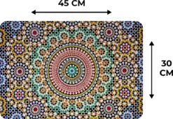 Placemat - Placemats Kunststof - Een Bovenaanzicht Van Marokkaans Mozaïek - 45x30 Cm - 6 Stuks - Hittebestendig - Anti-Slip - Onderlegger - Afneembaar 14 Placemat - Placemats Kunststof - Een Bovenaanzicht Van Marokkaans Mozaïek - 45x30 Cm - 6 Stuks - Hittebestendig - Anti-Slip - Onderlegger - Afneembaar -KitchenAids Winkel 1200x830 6