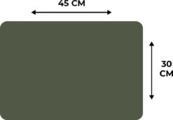 Placemats - Groen - Kleur - Neutraal - Vinyl - Antislip - Placemat - Onderleggers - 45x30 Cm - Eetkamer - Keuken Accessoires -KitchenAids Winkel 1200x830 7