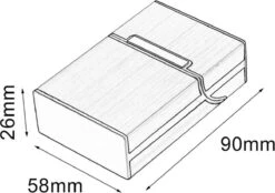 Merkloos Sigaretten Doosje - Donker Zwart - Aluminium - Sigaretten Houder/Hoesje - Weerbestendig - Stevig En Luxe Opbergdoosje -KitchenAids Winkel 1200x844