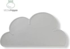 Antislip Siliconen Placemat 'Grijs' - Onderlegger - Wolk - Baby - Kind - Tafelgerei - Gratis Verzending