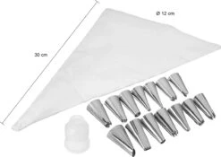 Krumble Spuitzak Met 14 Spuitmondjes - Herbruikbaar - Siliconen En RVS - Garneerspuit - Wit -KitchenAids Winkel 1200x852 2