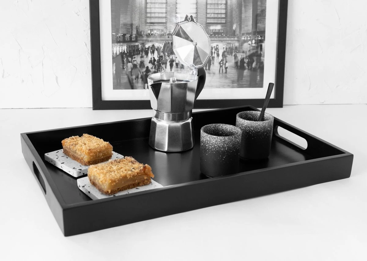 Jay Hill Dienblad Acacia Zwart 46 X 29 Cm 4 Jay Hill Dienblad Acacia Zwart 46 X 29 Cm - Afbeelding 2