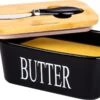 KitchenMonster® Botervloot Met Botermes - 600 Ml Botervlootje Vershouddoos Van Porselein En Bamboe - Botervloot Met Deksel Zwart 1 KitchenMonster® Botervloot Met Botermes - 600 Ml Botervlootje Vershouddoos Van Porselein En Bamboe - Botervloot Met Deksel Zwart -KitchenAids Winkel 1200x860 2