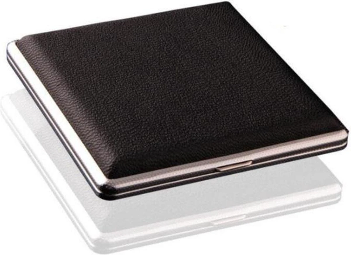 Merkloos Luxe Sigarettenhouder - Hoge Kwaliteit - Zwart - 20 Sigaretten - Sigaretten Doosje 3 Merkloos Luxe Sigarettenhouder - Hoge Kwaliteit - Zwart - 20 Sigaretten - Sigaretten Doosje