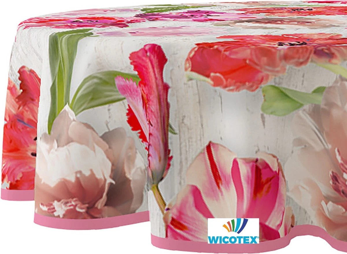 Wicotex-Tafelzeil Rond Tulpen - 160cm 5 Wicotex-Tafelzeil Rond Tulpen - 160cm - Afbeelding 3