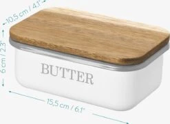 Navaris Botervloot Met Houten Deksel - Van Metaal In Wit - Met Siliconen Afdichtring - 15,5 X 10,5 X 6 Cm - Boterhouder Voor Boter En Ander Voedsel 13 Navaris Botervloot Met Houten Deksel - Van Metaal In Wit - Met Siliconen Afdichtring - 15,5 X 10,5 X 6 Cm - Boterhouder Voor Boter En Ander Voedsel -KitchenAids Winkel 1200x878 5