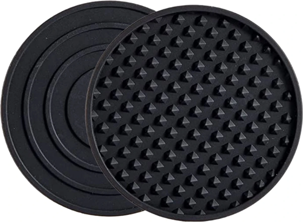 Castagnola Siliconen Onderzetters Met Houder – Onderzetters Voor Glazen – Onderzetters Design – Onderzettersset – Drink Onderzetters – Hoogwaardige Siliconen – Set Van 6 – Zwart 9 Castagnola Siliconen Onderzetters Met Houder – Onderzetters Voor Glazen – Onderzetters Design – Onderzettersset – Drink Onderzetters – Hoogwaardige Siliconen – Set Van 6 – Zwart - Afbeelding 7