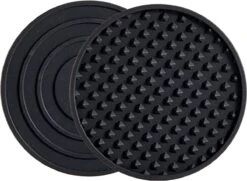 Castagnola Siliconen Onderzetters Met Houder – Onderzetters Voor Glazen – Onderzetters Design – Onderzettersset – Drink Onderzetters – Hoogwaardige Siliconen – Set Van 14 – Zwart -KitchenAids Winkel 1200x880 4