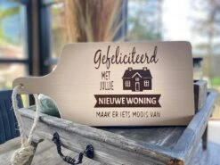 Merkloos Serveerplank Gefeliciteerd Met Jullie Nieuwe Woning - Maak Er Iets Moois Van / Verhuizen / Woning / Cadeau