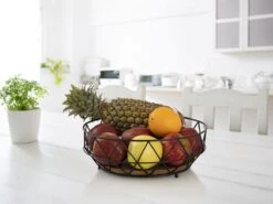 Parya Home - Fruitmand Metaal Broodmand Ronde Fruitschaal Neo 28 Cm H 10 Cm Zwart Metaal -KitchenAids Winkel 1200x900 34