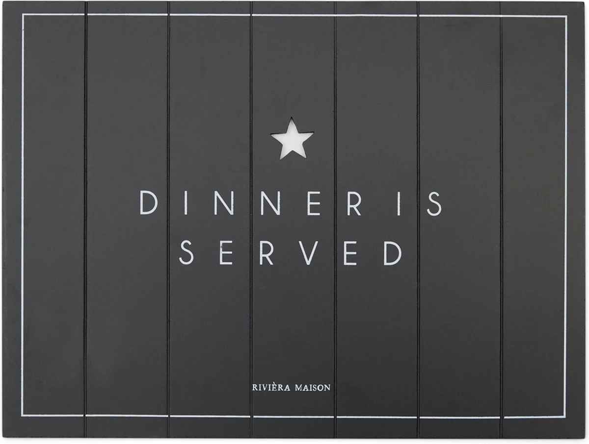 Riviera Maison Placemats - Dinner Is Served Placemat - Zwart 5 Riviera Maison Placemats - Dinner Is Served Placemat - Zwart - Afbeelding 3