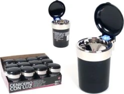 Merkloos 1x Auto Asbakje Met LED Lichtje En Deksel Zwart 11 X 9 Cm - Geurvrije Anti Rook Auto Asbak -KitchenAids Winkel 1200x909 1
