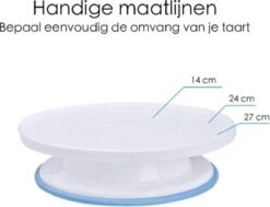 Jumalu Taartplateau - Draaibaar Taartplateau Anti-slip - Draaiplateau Taart –Turntable Cake - Taartplateau - Draaitafel -KitchenAids Winkel 1200x920 3