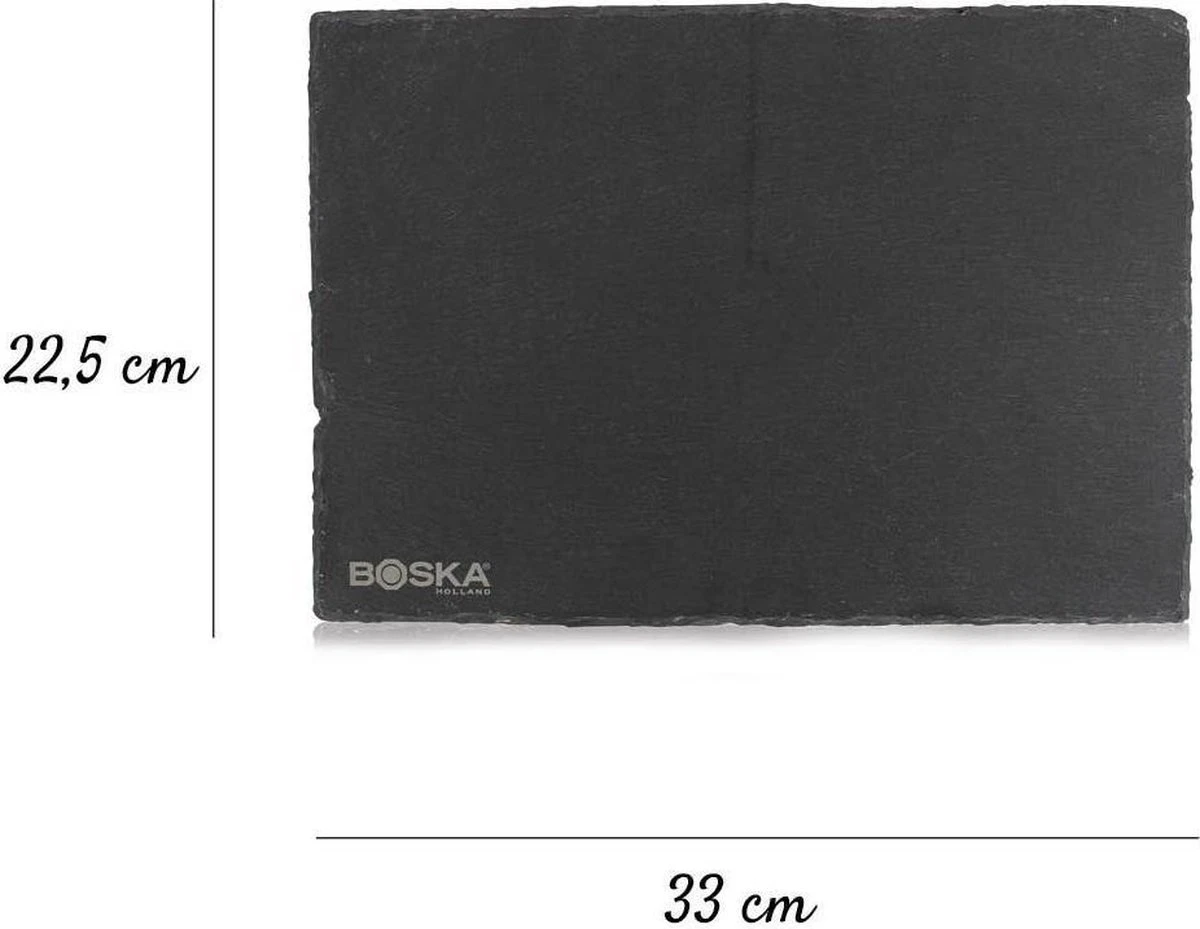 Boska Serveerplank Leisteen L - Met Antislip Voetjes - Beschrijfbaar - Zwart - 33 Cm 5 Boska Serveerplank Leisteen L - Met Antislip Voetjes - Beschrijfbaar - Zwart - 33 Cm - Afbeelding 3