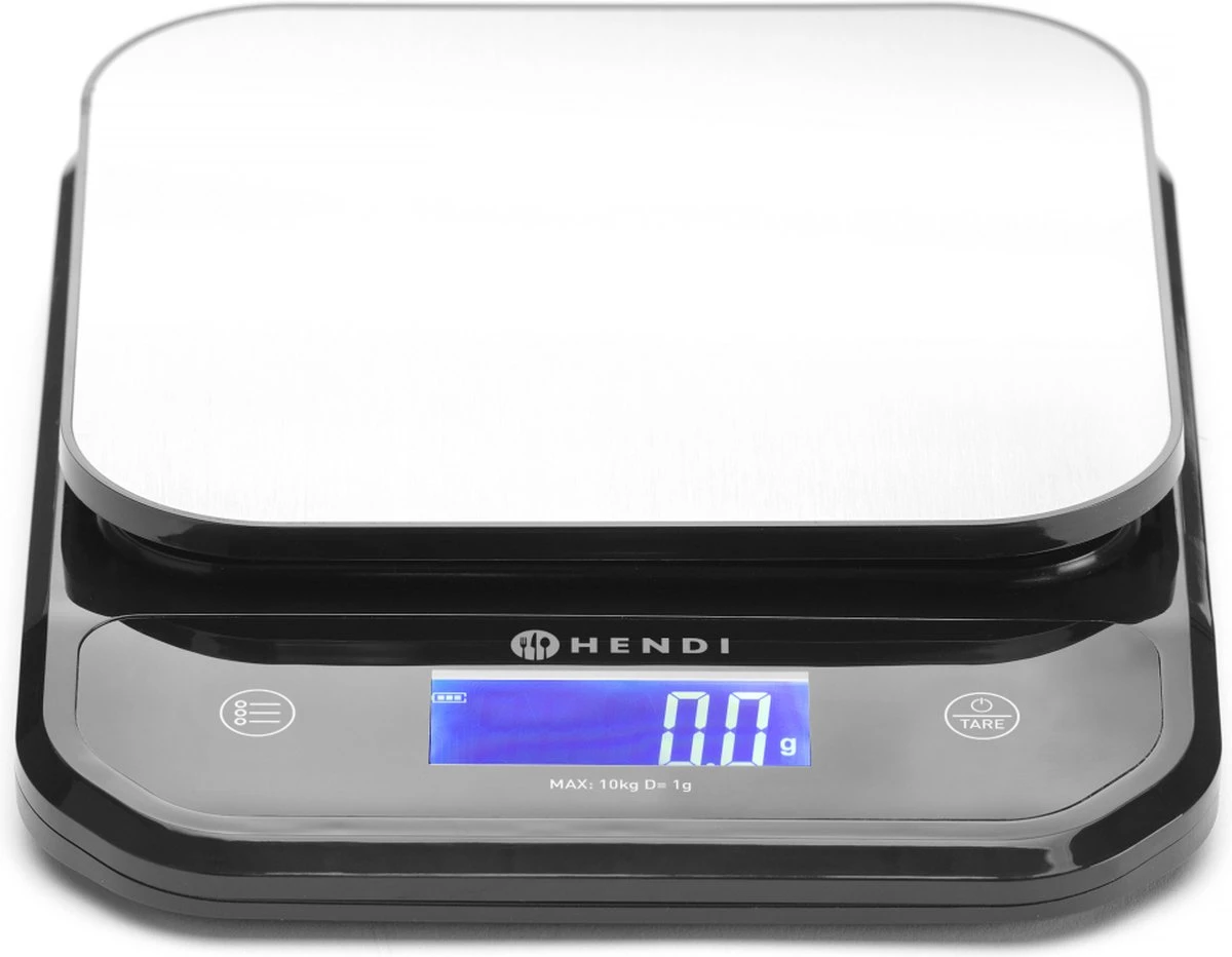 Hendi - Precisie Keukenweegschaal - Tot 10 KG - Waterproof - Oplaadbaar Via USB 5 Hendi - Precisie Keukenweegschaal - Tot 10 KG - Waterproof - Oplaadbaar Via USB - Afbeelding 3