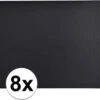 Merkloos 8x Placemats Van Zwart Leer 43 X 30 Cm -KitchenAids Winkel 1200x945 1