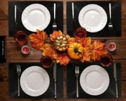 Four Love Placemats Kunststof - Kleur Zwart - Set Van 4 Stuks - Anti Slip Tafelbeschermer - Tafel Decoratie - Housewarming Cadeau - 45 X 30 Cm -KitchenAids Winkel 1200x960 3