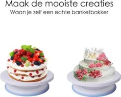 Taartplateau - Draaibaar Taartplateau Anti-slip - Draaiplateau Taart –Turntable Cake - Taartplateau - Draaitafel -KitchenAids Winkel 1200x964 2