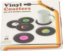 Merkloos Vinyl Platen Onderzetters Voor Glazen | LP Onderzetters (6 Stuks) | Onderzetters Met Anti-slip -KitchenAids Winkel 1200x976 3