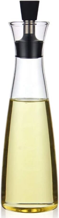 House Of Husk® Glazen Olie Dispenser Met Schenktuit - 500 Ml - Borosilicaat - Olie En Azijn Fles - Luchtdicht