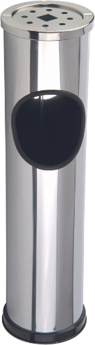 Merkloos Staande Asbak - Voor Binnen En Buiten - RVS - Eenvoudig Te Reinigen - Zilverkleurig 3 Merkloos Staande Asbak - Voor Binnen En Buiten - RVS - Eenvoudig Te Reinigen - Zilverkleurig