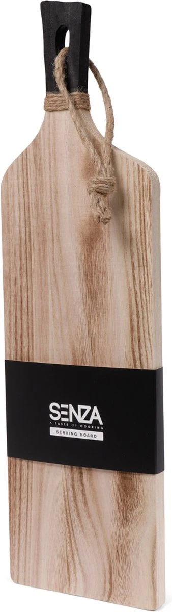 SENZA Borrelplank Met Handvat - Tapasplank - Paulownia Hout - Zwart Hout - 58 X 17 CM 6 SENZA Borrelplank Met Handvat - Tapasplank - Paulownia Hout - Zwart Hout - 58 X 17 CM - Afbeelding 4