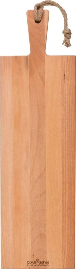 Bowls And Dishes | Puur Hout Duurzaam | Beuken Borrelplank - Serveerplank - Hapjesplank - Tapasplank - Kaasplank 69 X 20 X 2 Cm