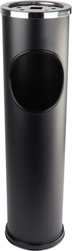 Orange85 Staande Asbak - Voor Buiten - Rookzuil - Peukenzuil - Zwart - 14,5cmx56,5 Cm – Ijzer - Rookpaal - Asbakzuil