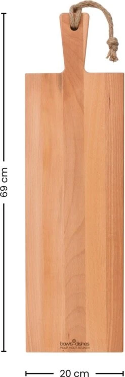 Bowls And Dishes | Puur Hout Duurzaam | Beuken Borrelplank - Serveerplank - Hapjesplank - Tapasplank - Kaasplank 69 X 20 X 2 Cm -KitchenAids Winkel 398x1200