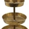 Etagere 3-laags Grade Ø20,5xh39cm Antiek Goud
