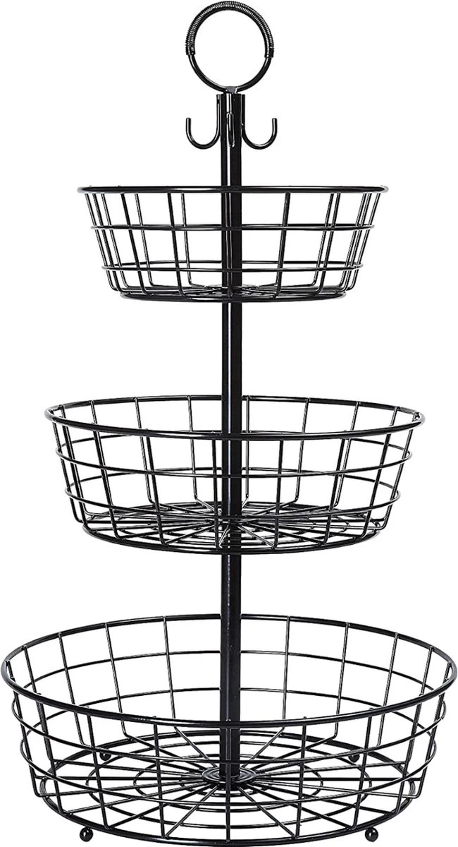 Fruitmand – Etagere 3 Laags – Fruitschaal – Fruitmand Zwart – Fruit Opbergmand – Aanrecht Organiser – Zwart 9 Fruitmand – Etagere 3 Laags – Fruitschaal – Fruitmand Zwart – Fruit Opbergmand – Aanrecht Organiser – Zwart - Afbeelding 7