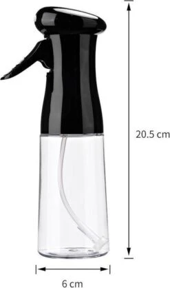 Merkloos Decopatent® Olijfolie Sprayer - Oliefles Met Verstuiver - Afvallen - Voor Gezond Bakken En Koken - Kook Bakspray - 210ML - Zwart -KitchenAids Winkel 709x1200 1