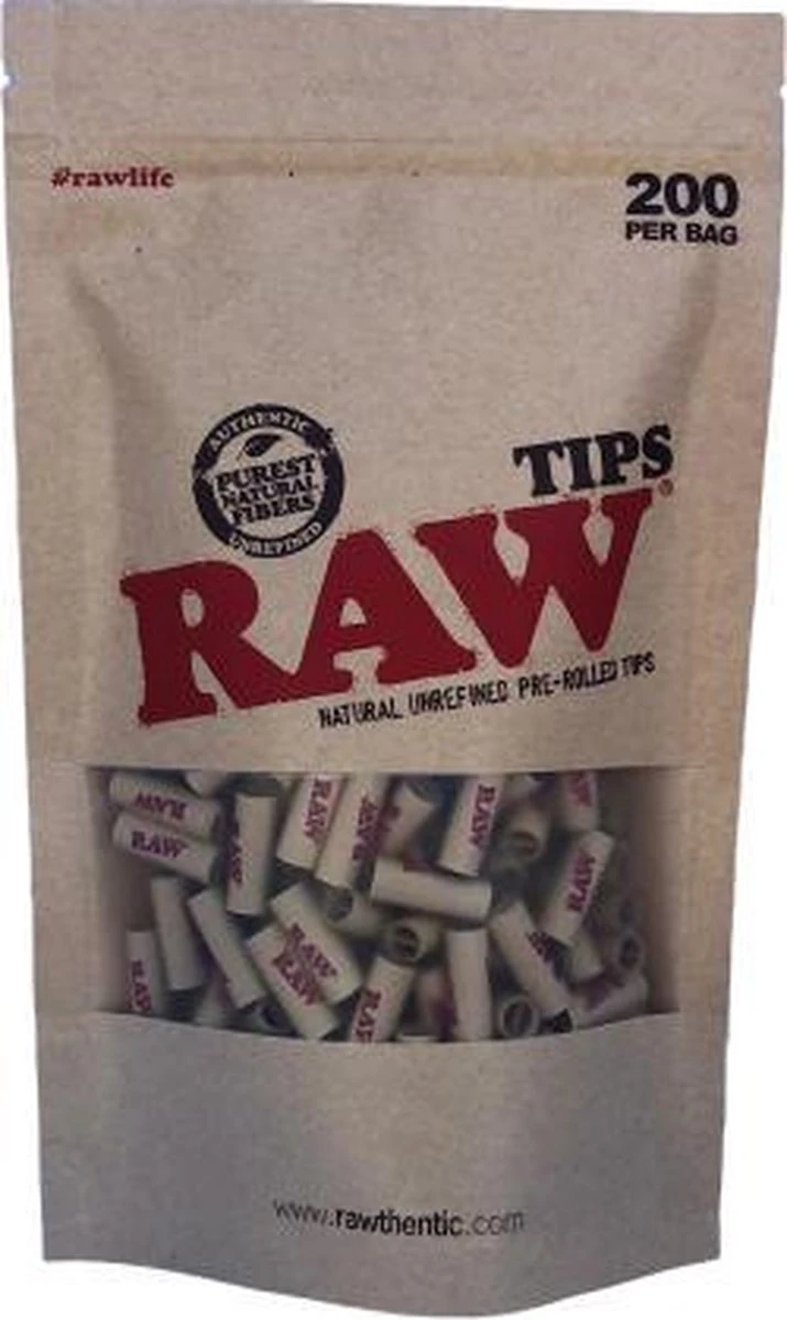 Raw Pre-rolled Tips Bag 200 4 Raw Pre-rolled Tips Bag 200 - Afbeelding 2
