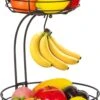Tranic Fruitschaal - Fruitmand - Zwart Metaal - Etagere - Keuken Organizer
