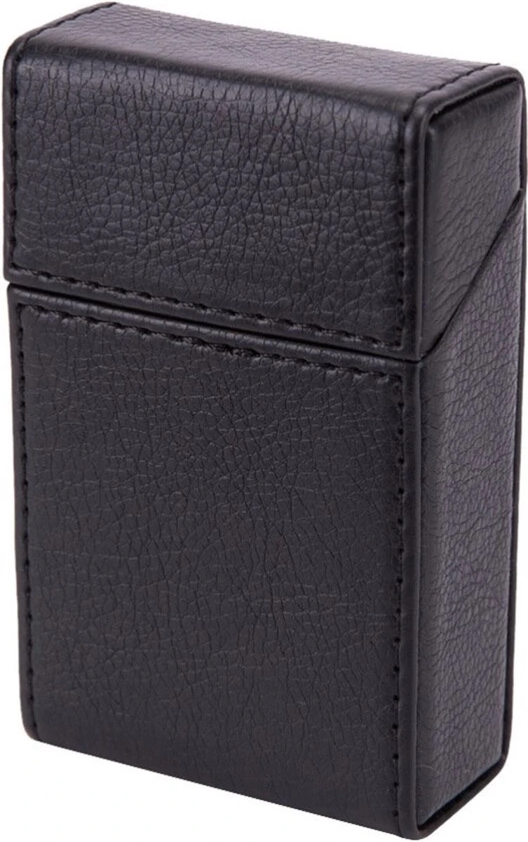 Merkloos ''OP=OP'' Luxe Lederen Sigarettenhouder - Zwart - Sigaretten Box - Sigaretten Doosje - 20 Sigaretten - Design - Cigarette Case 3 Merkloos ''OP=OP'' Luxe Lederen Sigarettenhouder - Zwart - Sigaretten Box - Sigaretten Doosje - 20 Sigaretten - Design - Cigarette Case