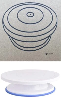 Taartplateau - Draaibaar Taartplateau Anti-slip - Draaiplateau Taart –Turntable Cake - Taartplateau - Draaitafel -KitchenAids Winkel 759x1200 1