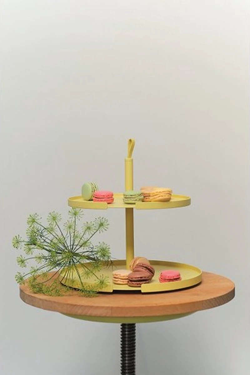 DesignBite Cake Stand - Etagere 2 Lagen Metaal Latte 8 DesignBite Cake Stand - Etagere 2 Lagen Metaal Latte - Afbeelding 6