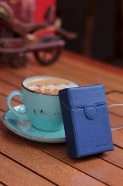 Sigarettendoosje - Sigarettenhoesje - Lederen Doos - Extra Sterk – Blauw
