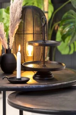 Light & Living Etagère Lutek - Zwart - 2 Laags -KitchenAids Winkel 800x1200