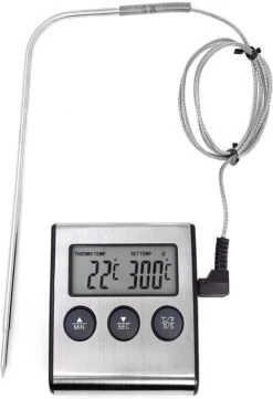 Imtex- Digitale Vlees Thermometer Met Timer - RVS - Keukenthermometer -KitchenAids Winkel 820x1200