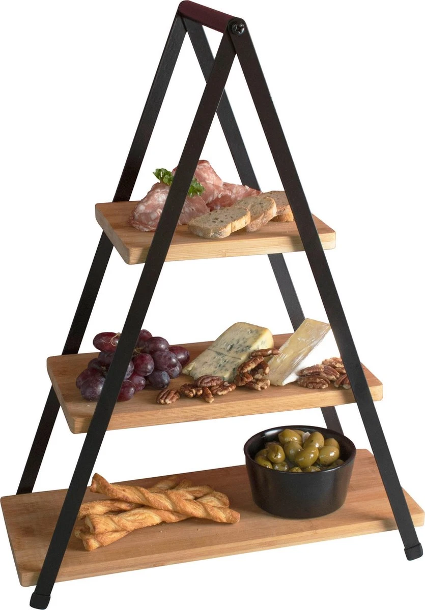CasaLupo Etagere / Serveertoren - Gusta Piramide - 3-Laags 3 CasaLupo Etagere / Serveertoren - Gusta Piramide - 3-Laags