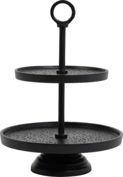 Light & Living Etagère Lutek - Zwart - 2 Laags -KitchenAids Winkel 836x1200