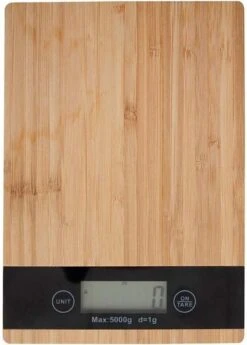 Merkloos Digitale Precisie Keukenweegschaal - Tot 5 Kg - Inclusief Batterijen - Hout -KitchenAids Winkel 858x1200