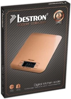 Bestron Digitaale Keukenweegschaal Met LCD-display, Voor Tot 5 Kg, Inclusief Batterijen, Kleur: Koper -KitchenAids Winkel 864x1200