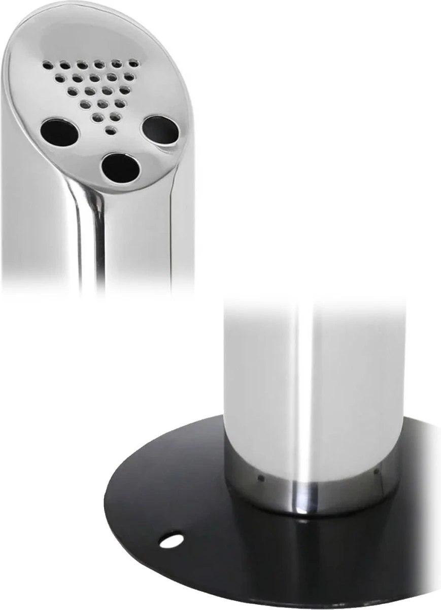 BRASQ RVS Asbak Staand Met 2 Liter Inhoud- Rookpaal - Peukenzuil - AT300 5 BRASQ RVS Asbak Staand Met 2 Liter Inhoud- Rookpaal - Peukenzuil - AT300 - Afbeelding 3