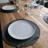Merkloos Placemats - Rond - 38 Cm - 4 Stuks - Onderlegger - Hitte Bestendig - Donker Grijs - Luxe Uitstraling -KitchenAids Winkel 899x1200 16