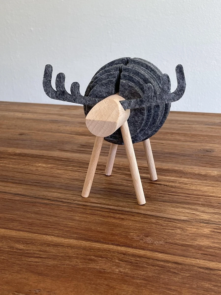 O.N. Der Zetter - Onderzetters Voor Glazen - Houten Rendier XL Met 12 Vilten Onderzetters - Groot - Rond - Donkergrijs - Bruin - Decoratie - Hittebestendig - Housewarming - Afscheid - Kado - Verjaardag - Man - Vrouw - Pasen Cadeau Feest Uniek 25 Euro 10 O.N. Der Zetter - Onderzetters Voor Glazen - Houten Rendier XL Met 12 Vilten Onderzetters - Groot - Rond - Donkergrijs - Bruin - Decoratie - Hittebestendig - Housewarming - Afscheid - Kado - Verjaardag - Man - Vrouw - Pasen Cadeau Feest Uniek 25 Euro - Afbeelding 8