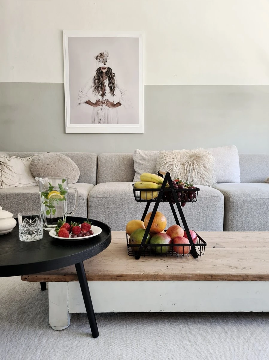 Clear Living - Fruitschaal Large - Fruitmand - Fruitschaal Zwart - Fruitschaal Metaal - Fruitschaal 2 Lagen - Zwart - Large 9 Clear Living - Fruitschaal Large - Fruitmand - Fruitschaal Zwart - Fruitschaal Metaal - Fruitschaal 2 Lagen - Zwart - Large - Afbeelding 7