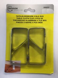 Benson Tafelkleed Klemmen - 4 Stuks RVS Tafelkleedklemmen